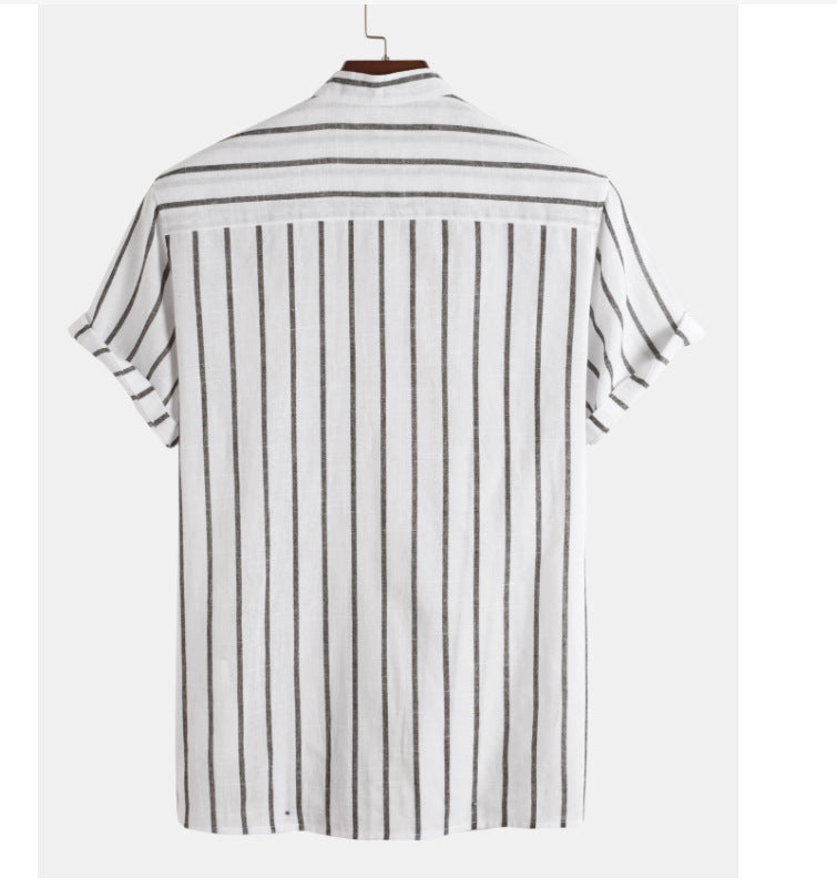 Oversized Striped Linen Men's Shirt - 225 Clothing Company
