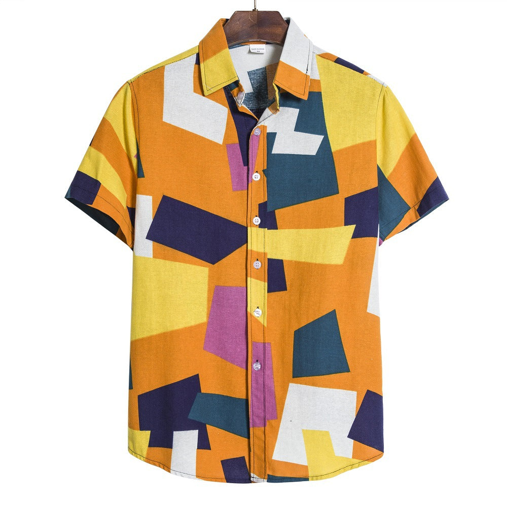 Men s Geometric Print Shirt - 225 Clothing Company