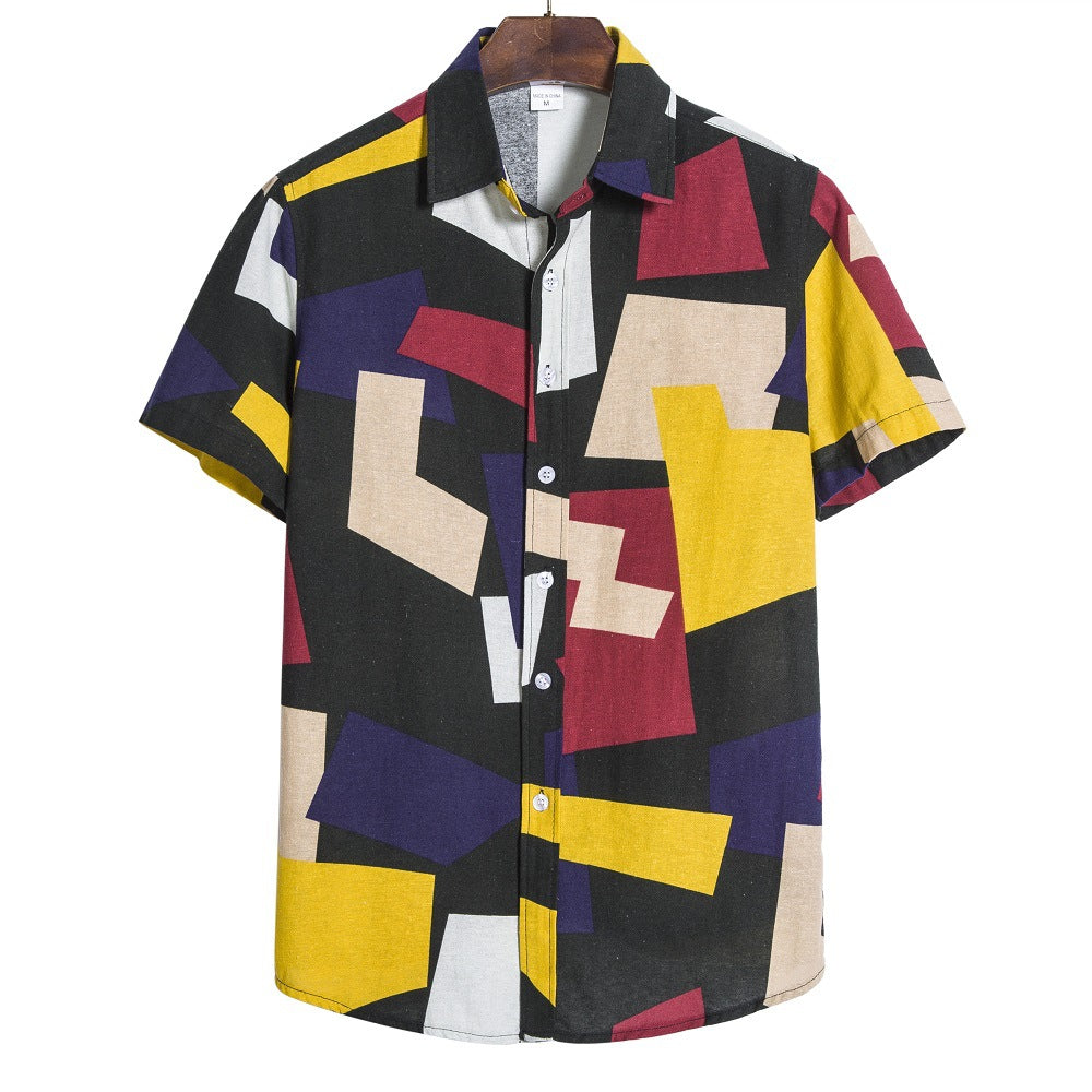Men s Geometric Print Shirt - 225 Clothing Company