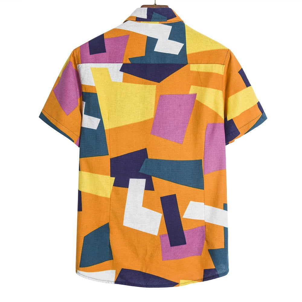 Men s Geometric Print Shirt - 225 Clothing Company