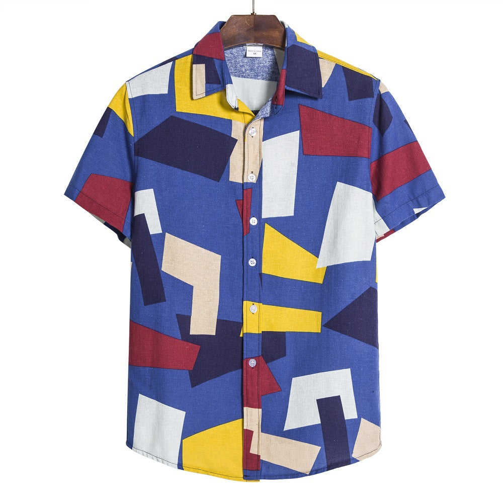 Men s Geometric Print Shirt - 225 Clothing Company