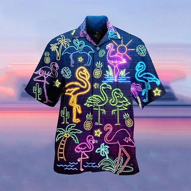 Men's Shirts Summer Hawaiian Fluorescence - 225 Clothing Company