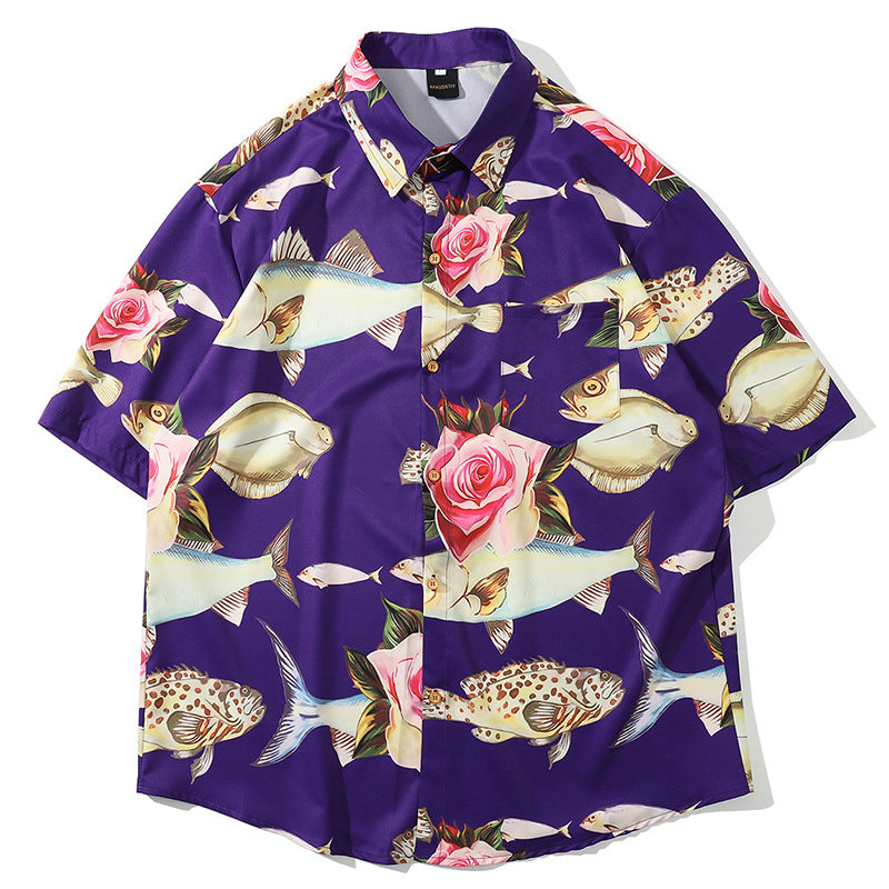 Tropical fish Hawaiian shirt holiday style shirt - 225 Clothing Company