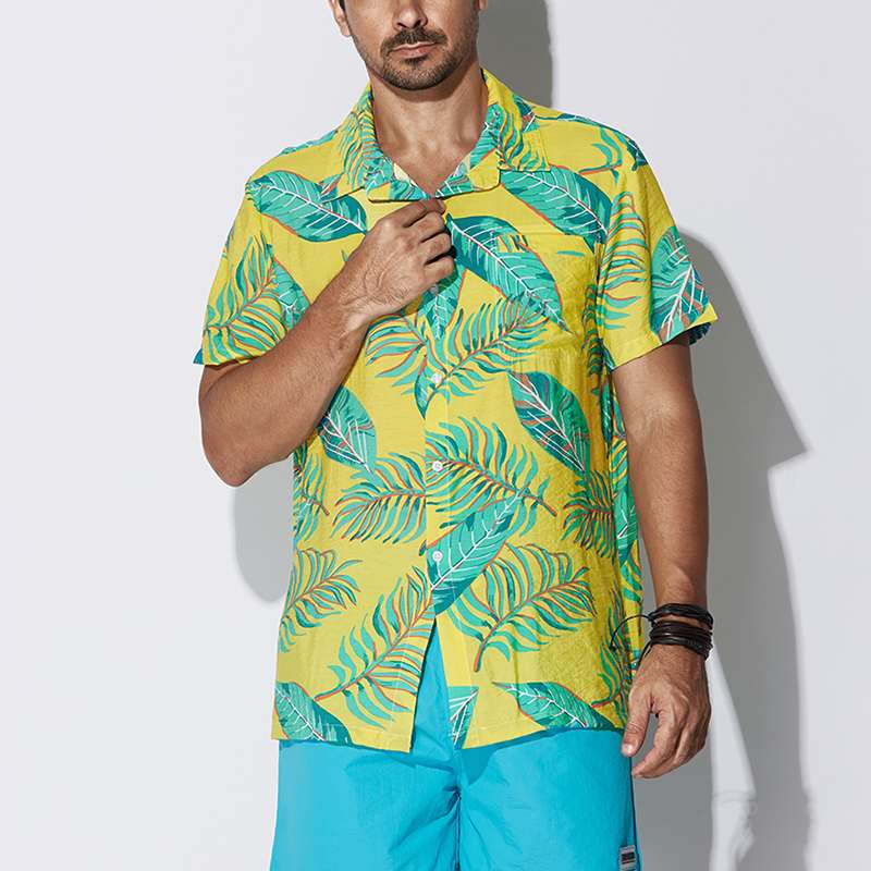 Men’s Yellow Hawaiian Shirt - 225 Clothing Company