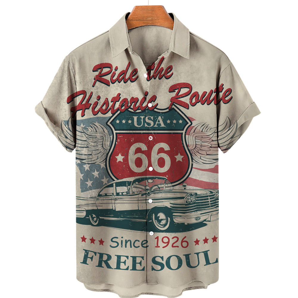Men's Hawaiian Print Short Sleeve Shirt - 225 Clothing Company