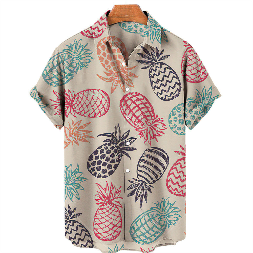 Casual Fruit Print Hawaiian Shirt For Men - 225 Clothing Company