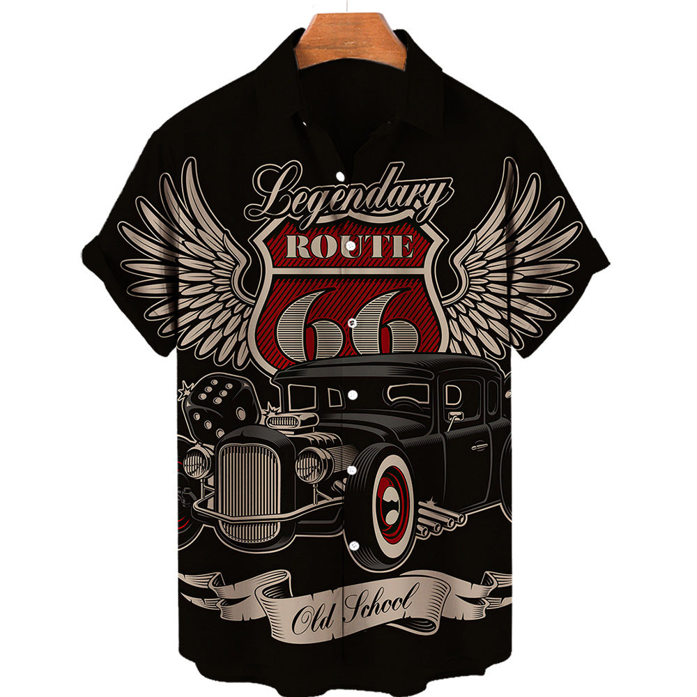 Men's Hawaiian Print Short Sleeve Shirt - 225 Clothing Company