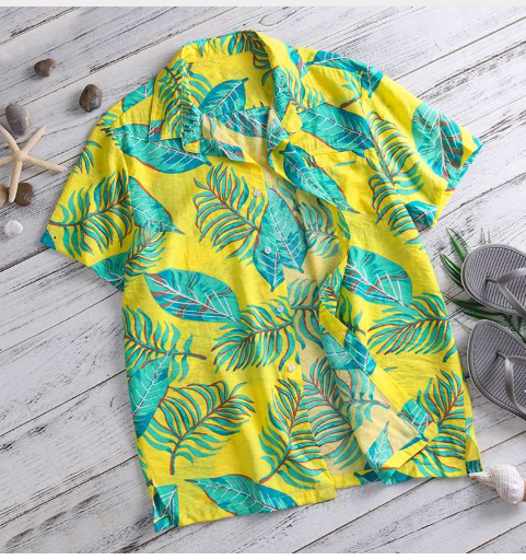 Men’s Yellow Hawaiian Shirt - 225 Clothing Company