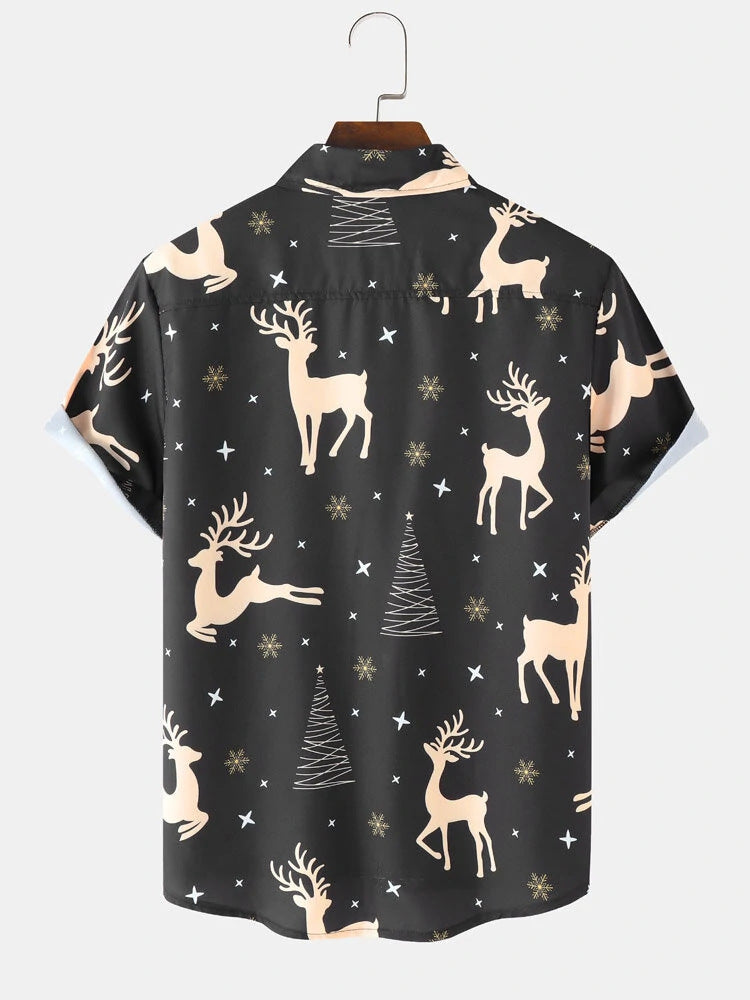 Printed Hawaiian Shirt Men's Vacation - 225 Clothing Company