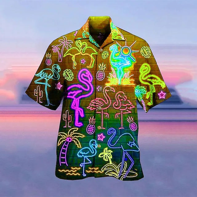 Men's Shirts Summer Hawaiian Fluorescence - 225 Clothing Company