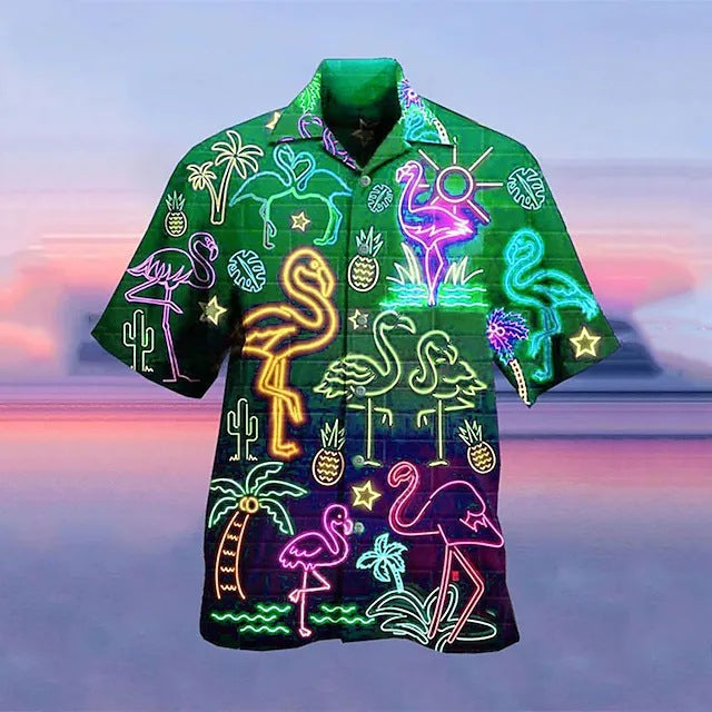 Men's Shirts Summer Hawaiian Fluorescence - 225 Clothing Company