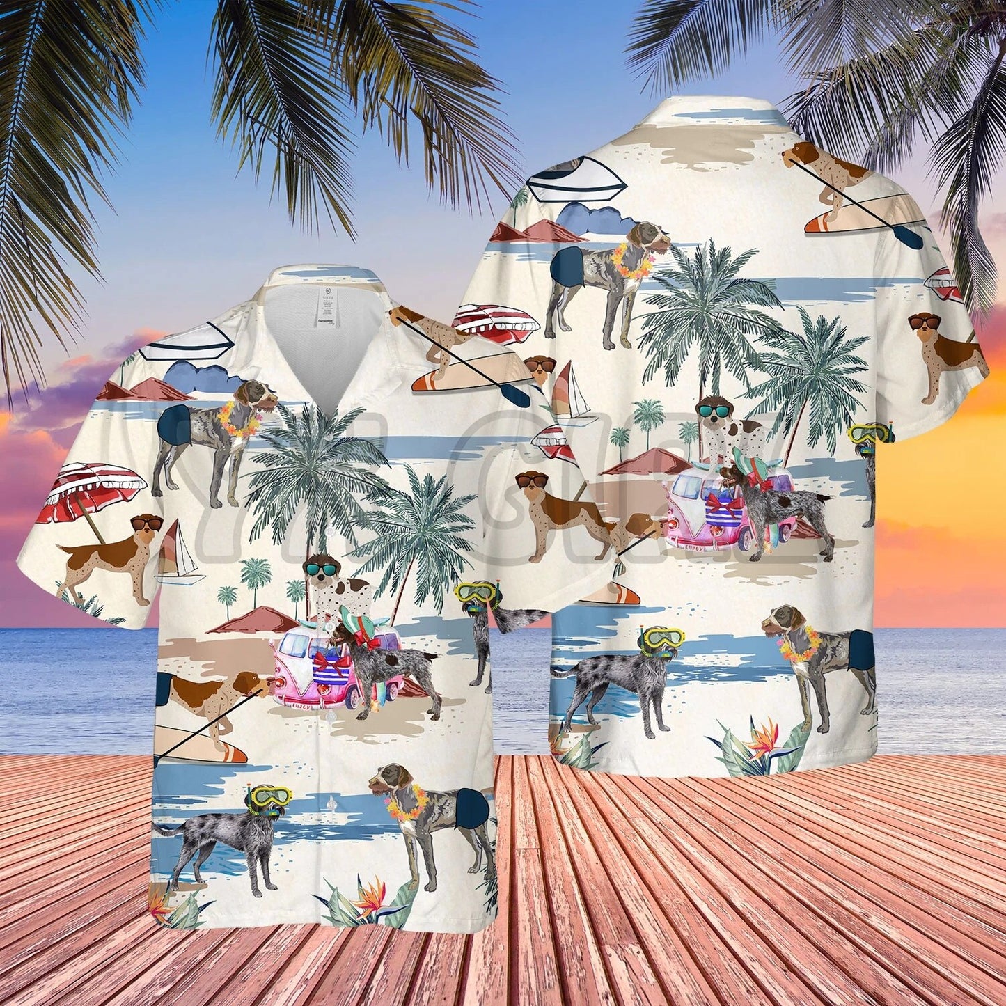 GREAT DANE SUMMER BEACH HAWAIIAN SHIRT 3D All Over Printed Hawaiian Shirt Men's For Women's Harajuku Casual Shirt Unisex