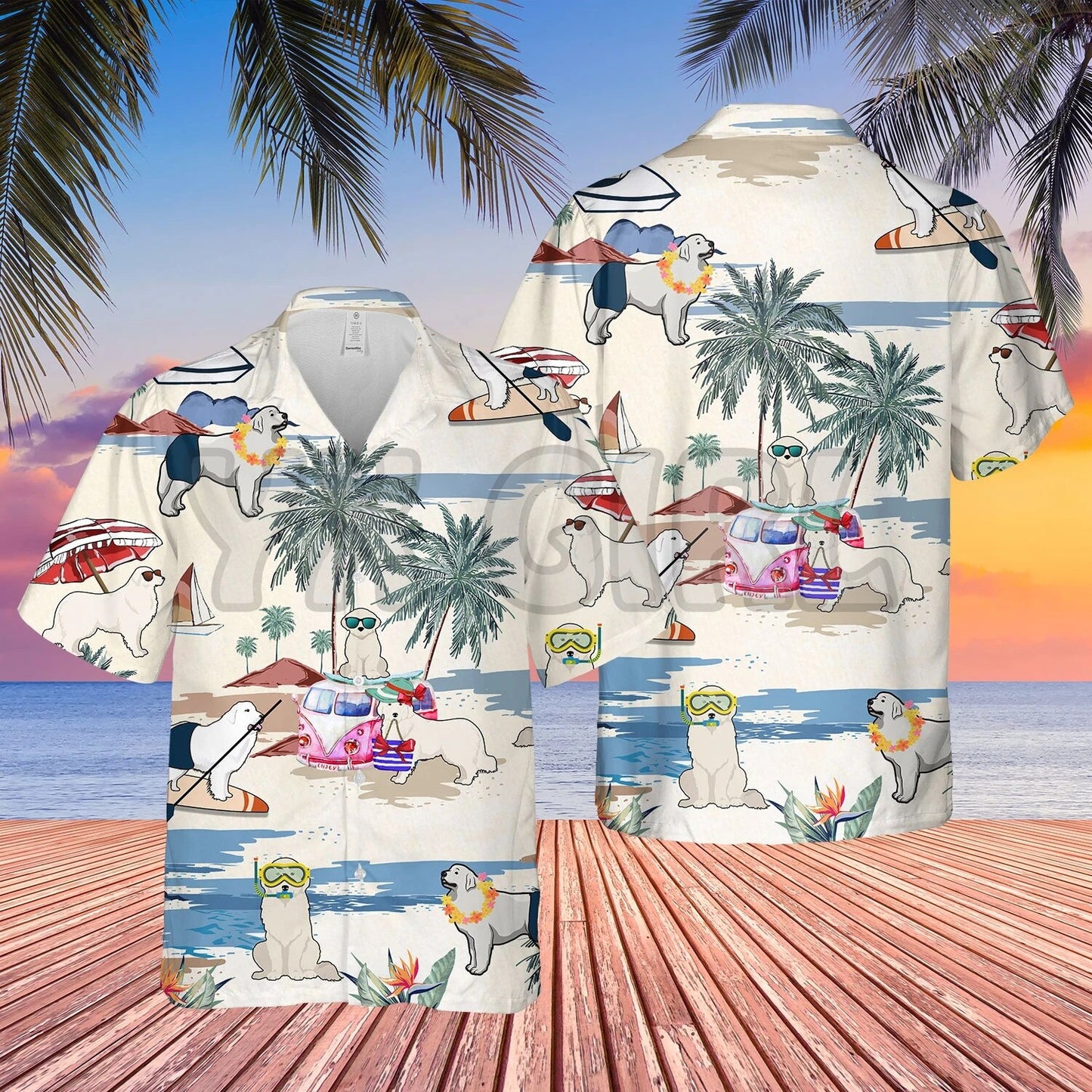 GREAT DANE SUMMER BEACH HAWAIIAN SHIRT 3D All Over Printed Hawaiian Shirt Men's For Women's Harajuku Casual Shirt Unisex