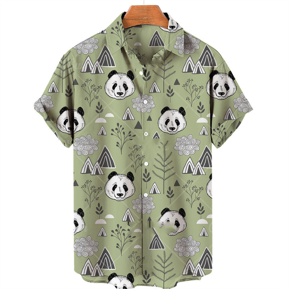 Men's Panda Print Hawaiian Shirt - 225 Clothing Company
