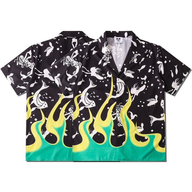 High Street Hawaiian Casual Flower Shirt Short Sleeve Men - 225 Clothing Company