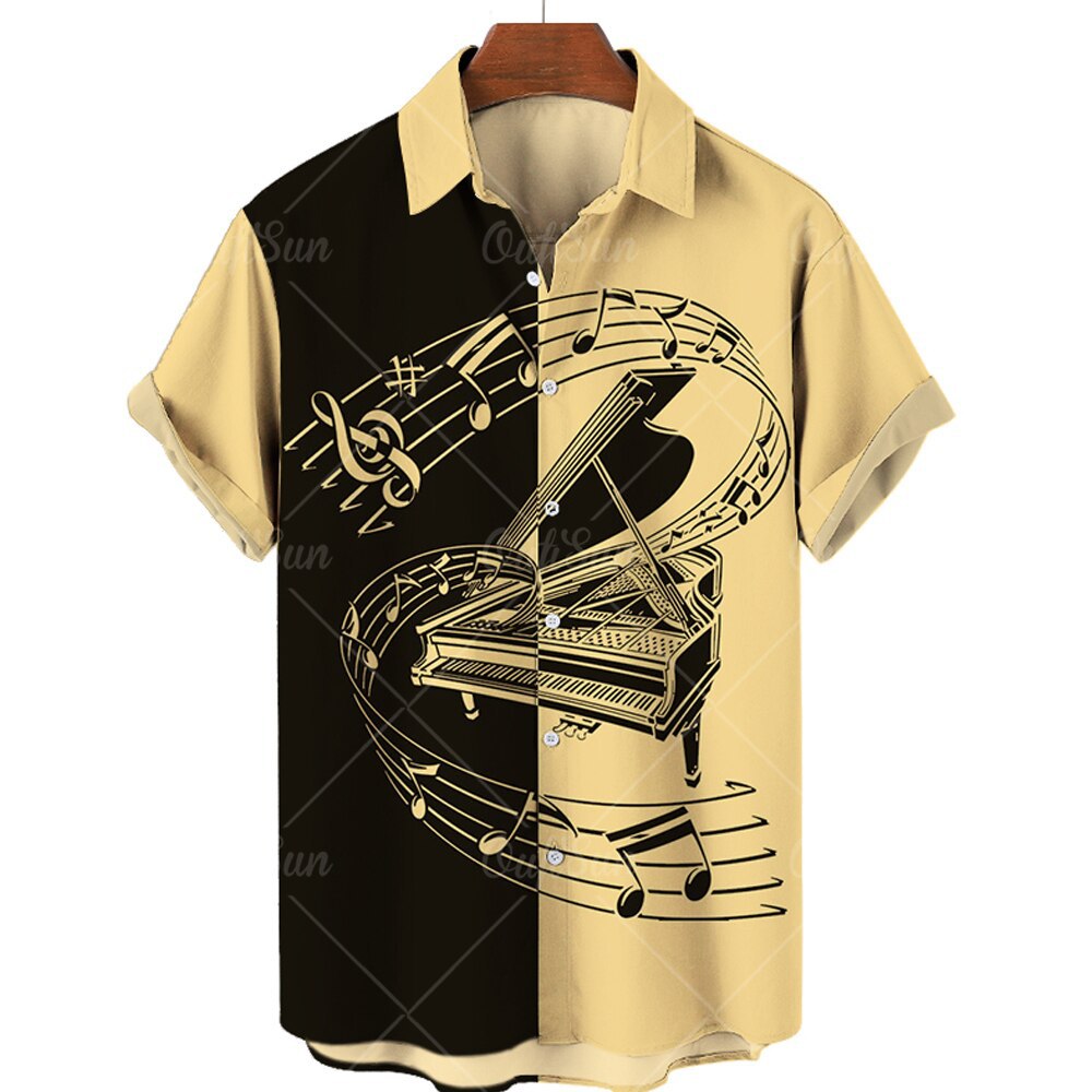 Men's Large Hawaiian 66 Highway Printed Shirt - 225 Clothing Company