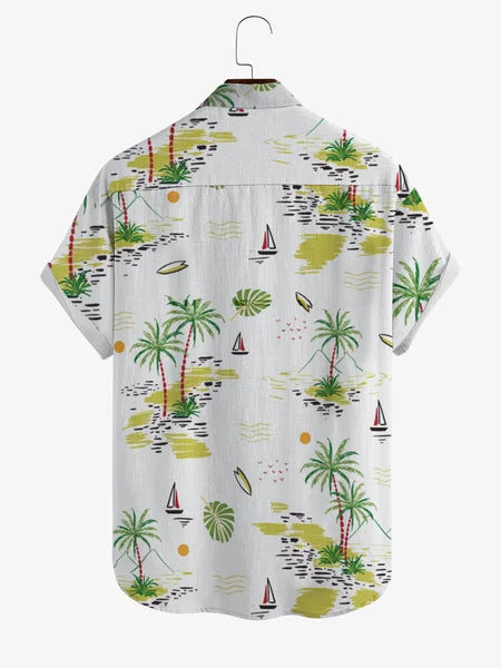 Printed Hawaiian Shirt Men's Vacation - 225 Clothing Company
