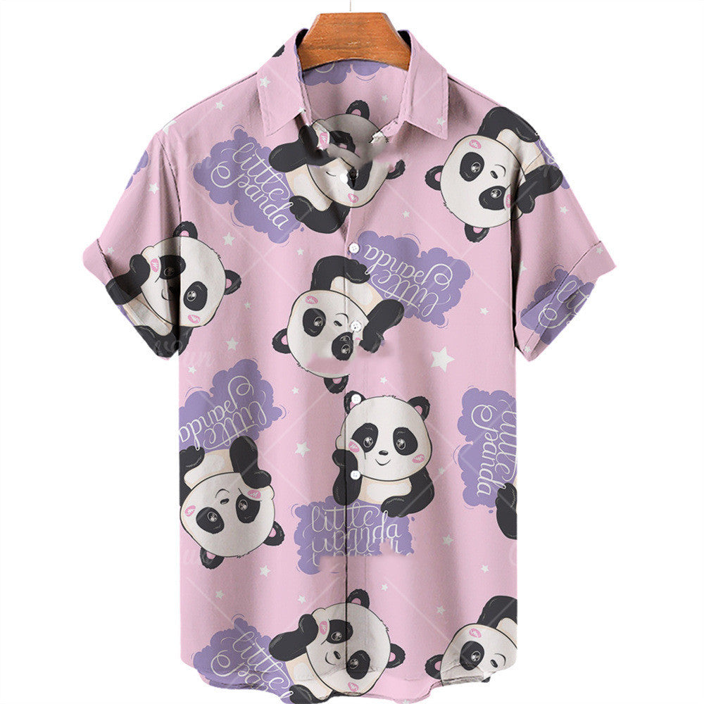 Men's Panda Print Hawaiian Shirt - 225 Clothing Company