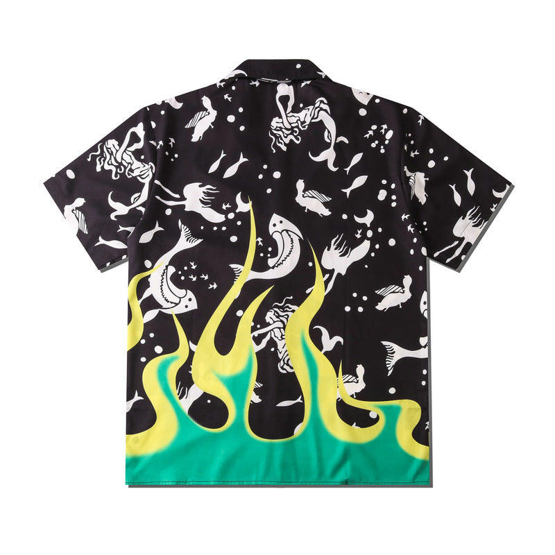 High Street Hawaiian Casual Flower Shirt Short Sleeve Men - 225 Clothing Company