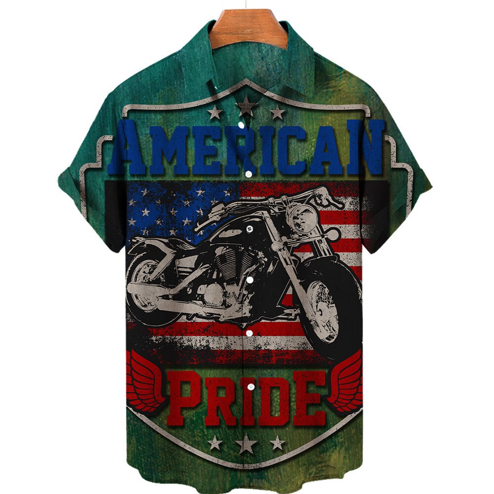 Men's Large Hawaiian 66 Highway Printed Shirt - 225 Clothing Company
