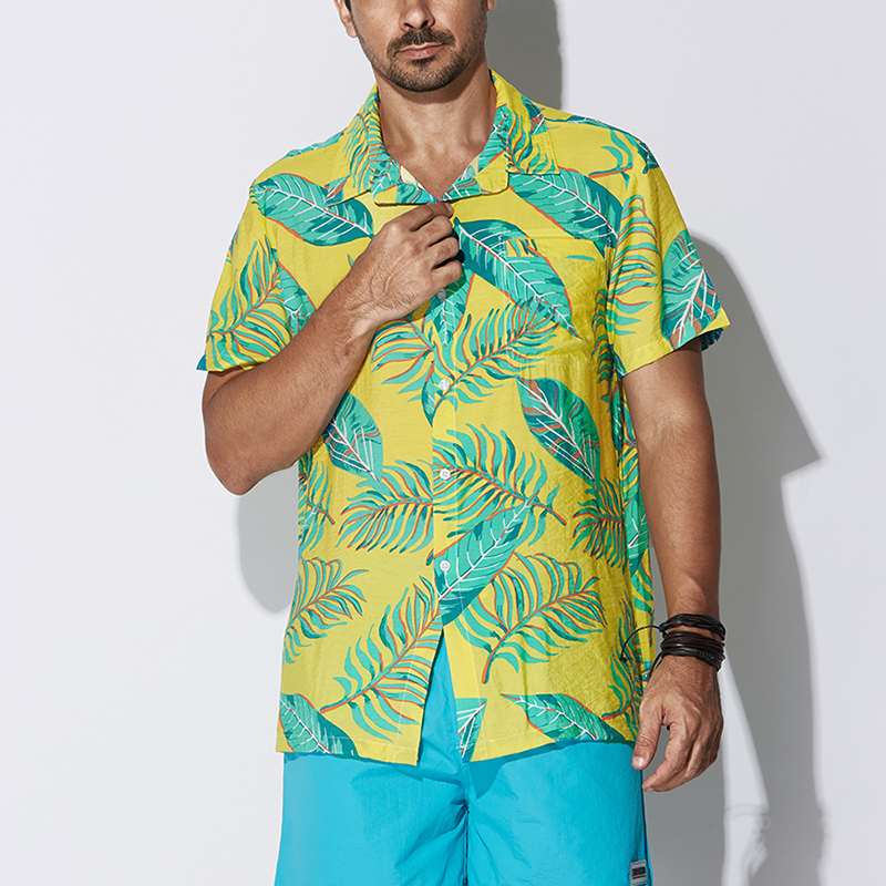 Men’s Yellow Hawaiian Shirt - 225 Clothing Company 