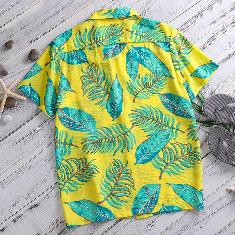 Men’s Yellow Hawaiian Shirt - 225 Clothing Company 