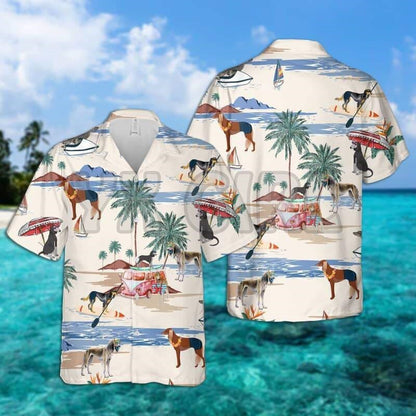 SAMOYED SUMMER BEACH HAWAIIAN SHIR 3D All Over Printed Hawaiian Shirt Men's For Women's Harajuku Casual Shirt Unisex